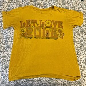 Yellow Short Sleeve Tee with Crew Neck